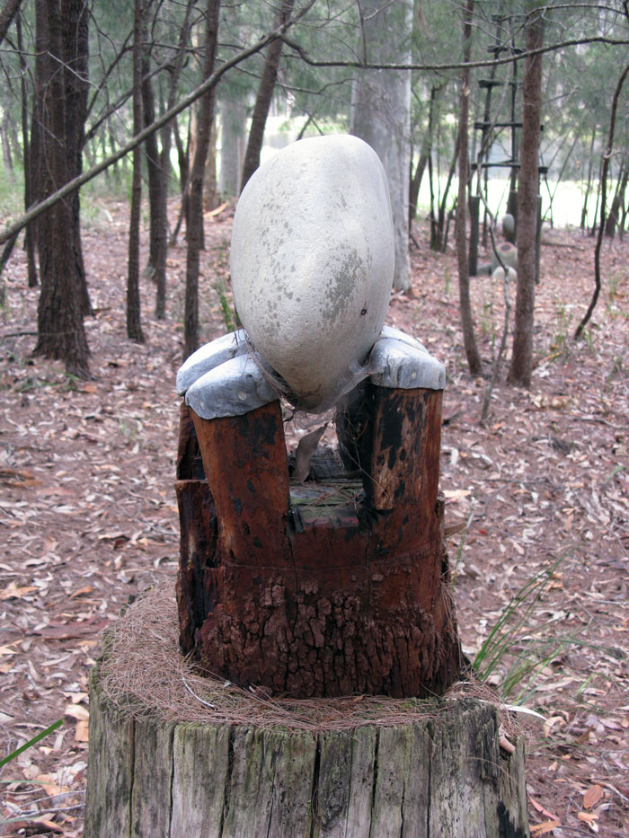 Stone sculpture at Nurra Bukulla